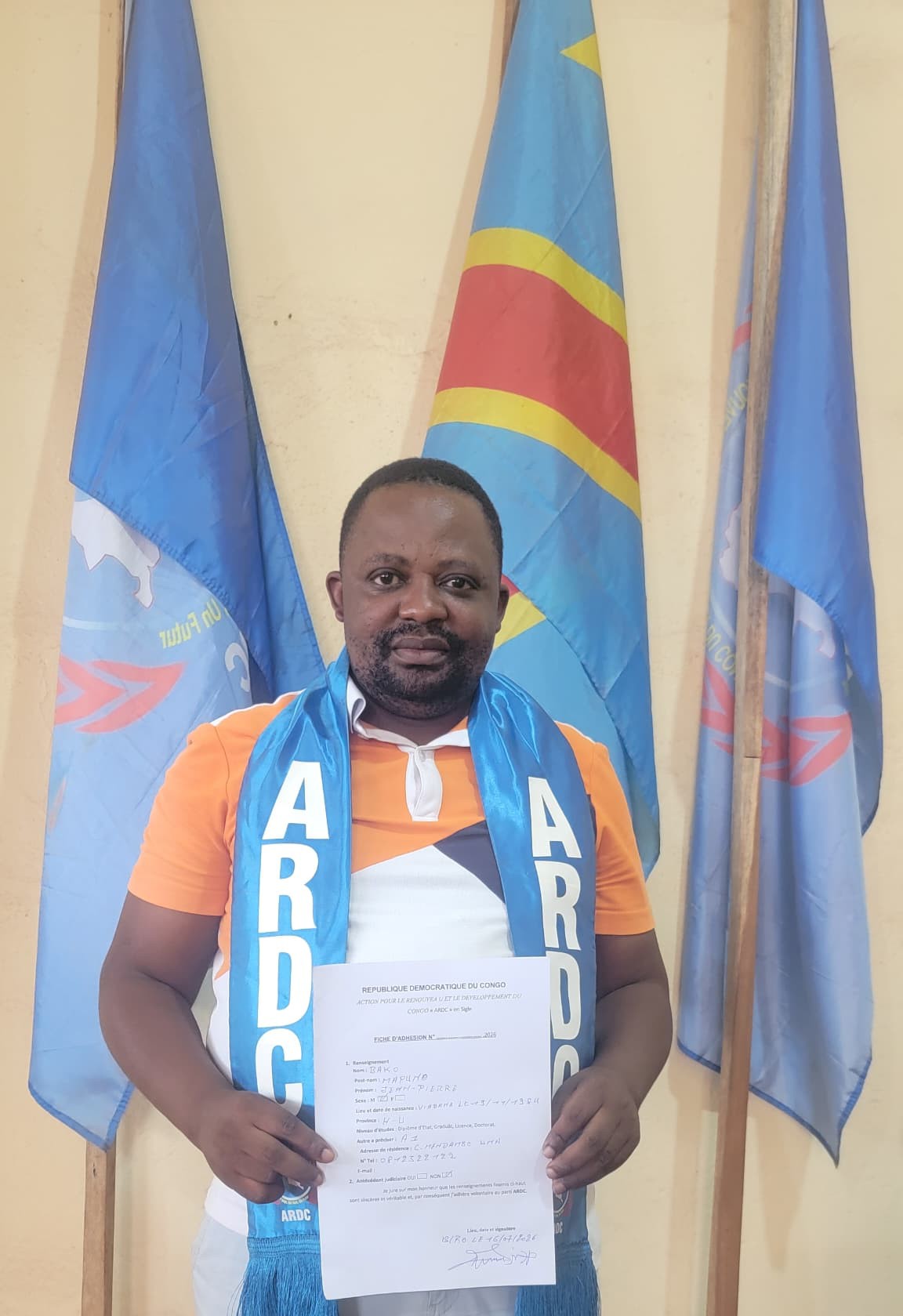 Haut-Uele : L’Ingénieur Jean-Pierre Bako Mapuno quitte l’AFDC de Bahati et rejoint l’ARDC de Jean Bakomito